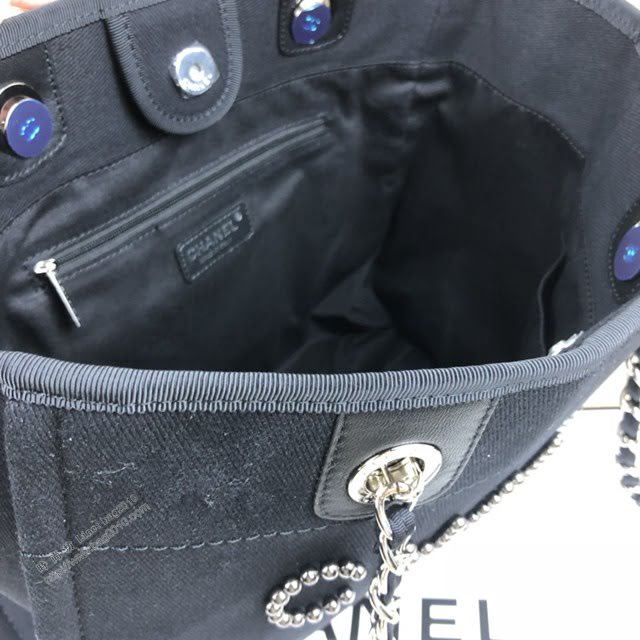 Chanel女包 A66939 Chanel Cabas Ete沙灘包 Chanel春夏新品珍珠帆布購物袋  djc4048